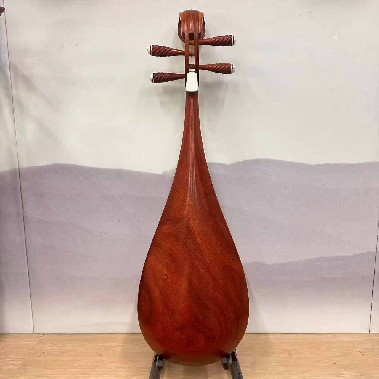 AUCN Pipa - Red Sandalwood Pipa with Bone Inlay