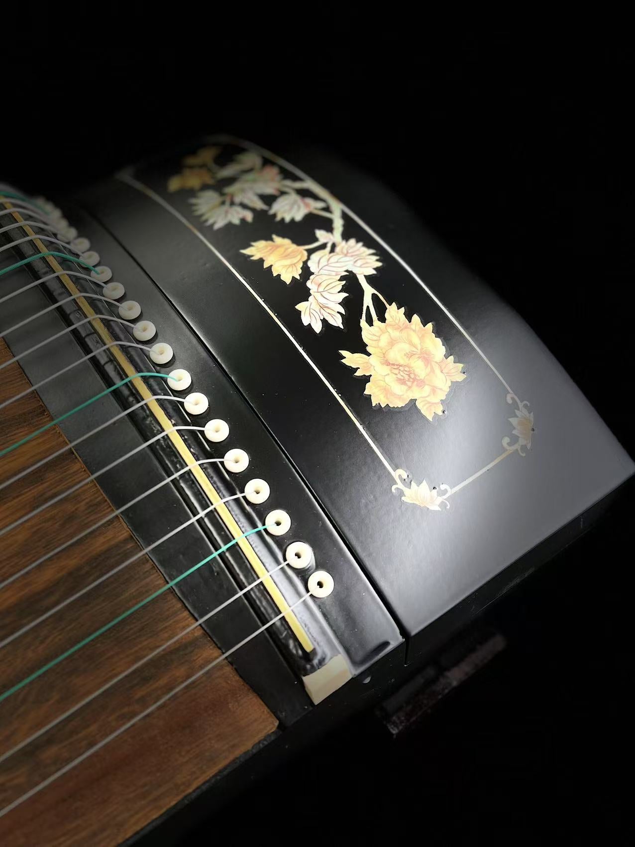 Yayun Guzheng - Black Peony Rosewood Guzheng