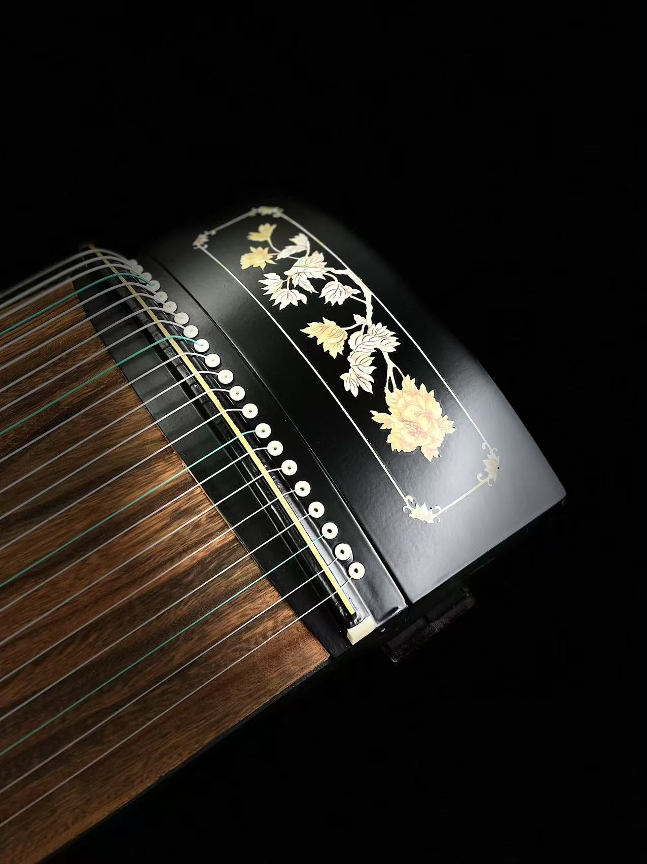 Yayun Guzheng - Black Peony Rosewood Guzheng