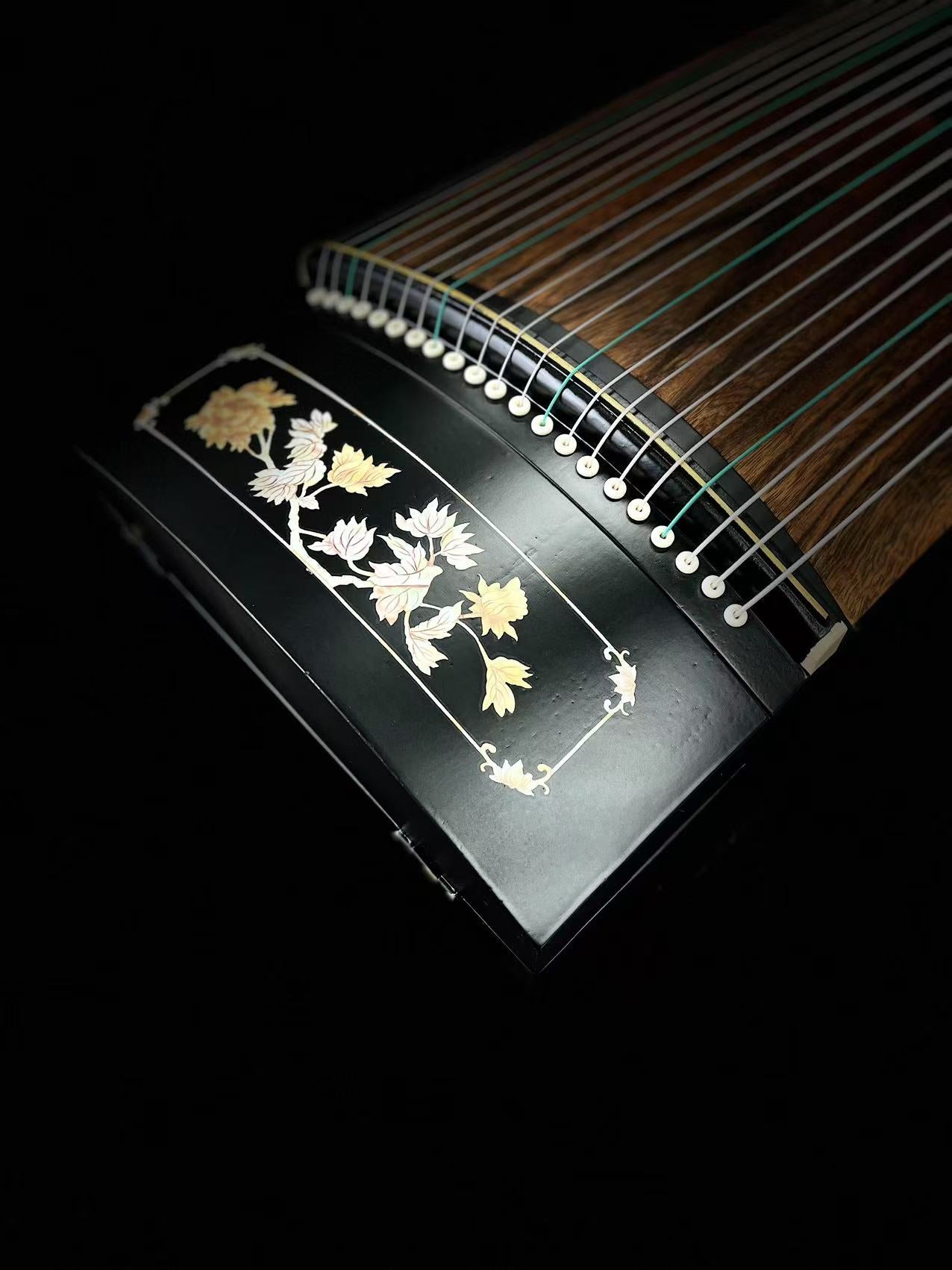Yayun Guzheng - Black Peony Rosewood Guzheng