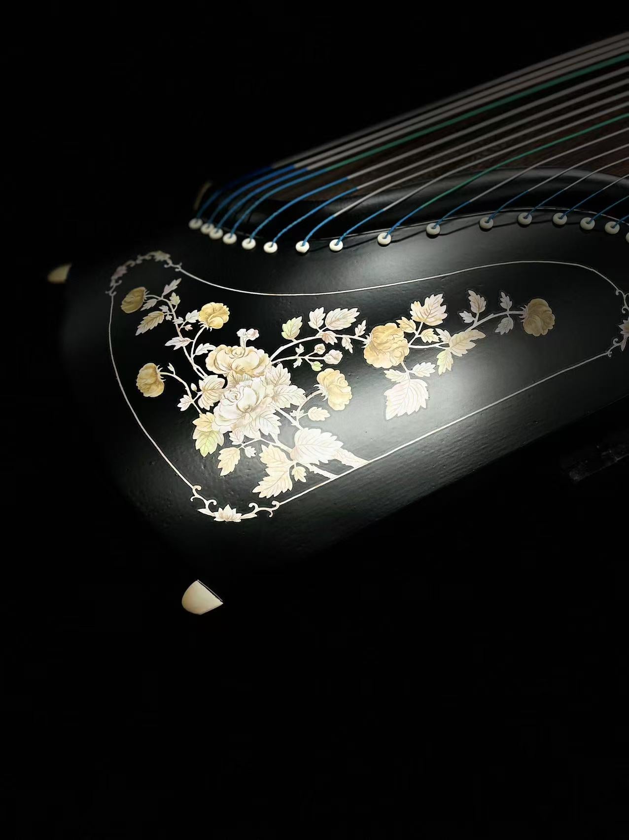 Yayun Guzheng - Black Peony Rosewood Guzheng