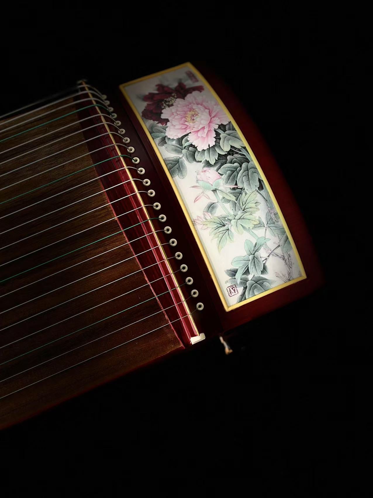 Yayun Guzheng -  Red Peony Rosewood Guzheng