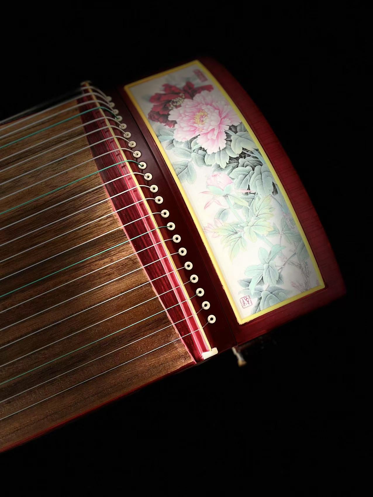 Yayun Guzheng -  Red Peony Rosewood Guzheng