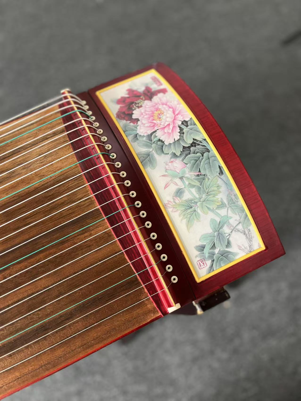 Yayun Guzheng -  Red Peony Rosewood Guzheng