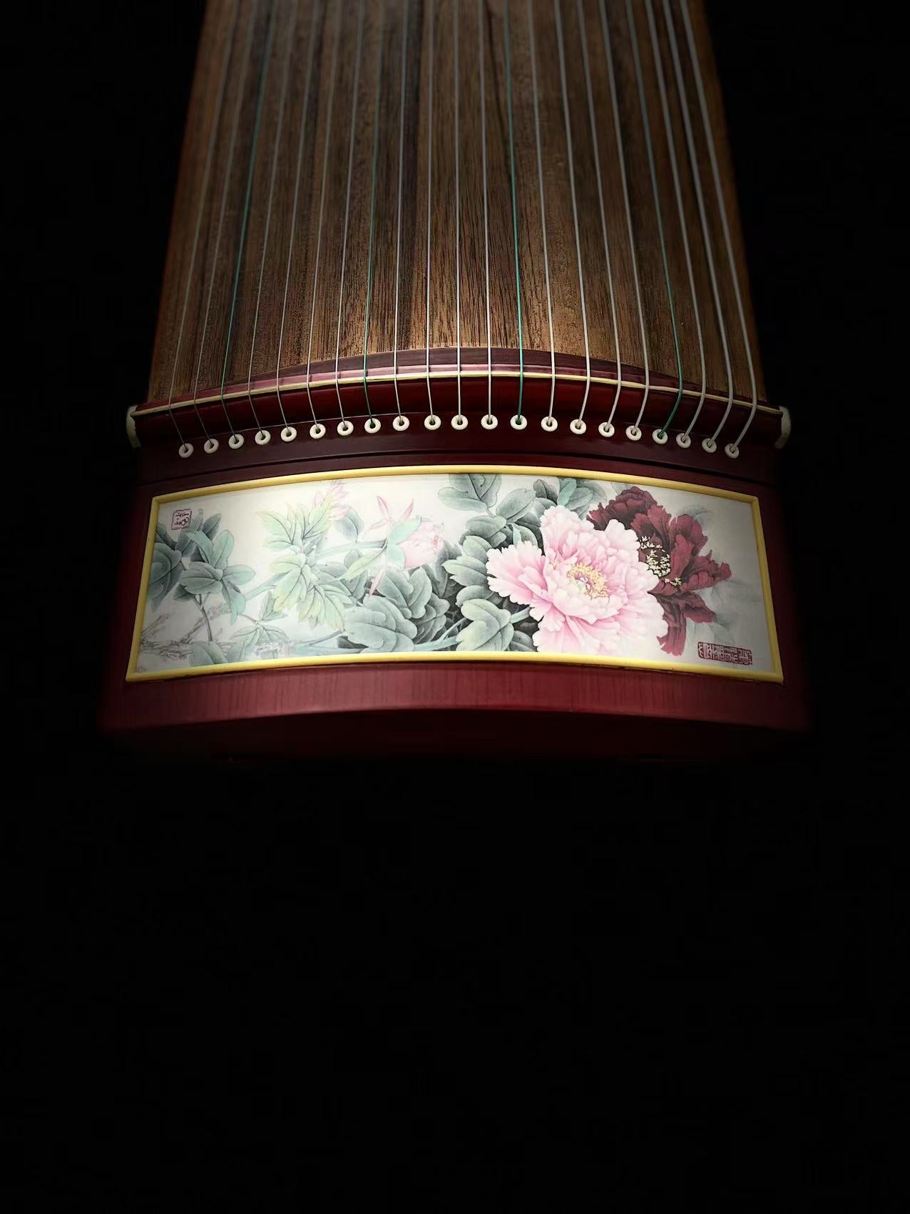 Yayun Guzheng -  Red Peony Rosewood Guzheng