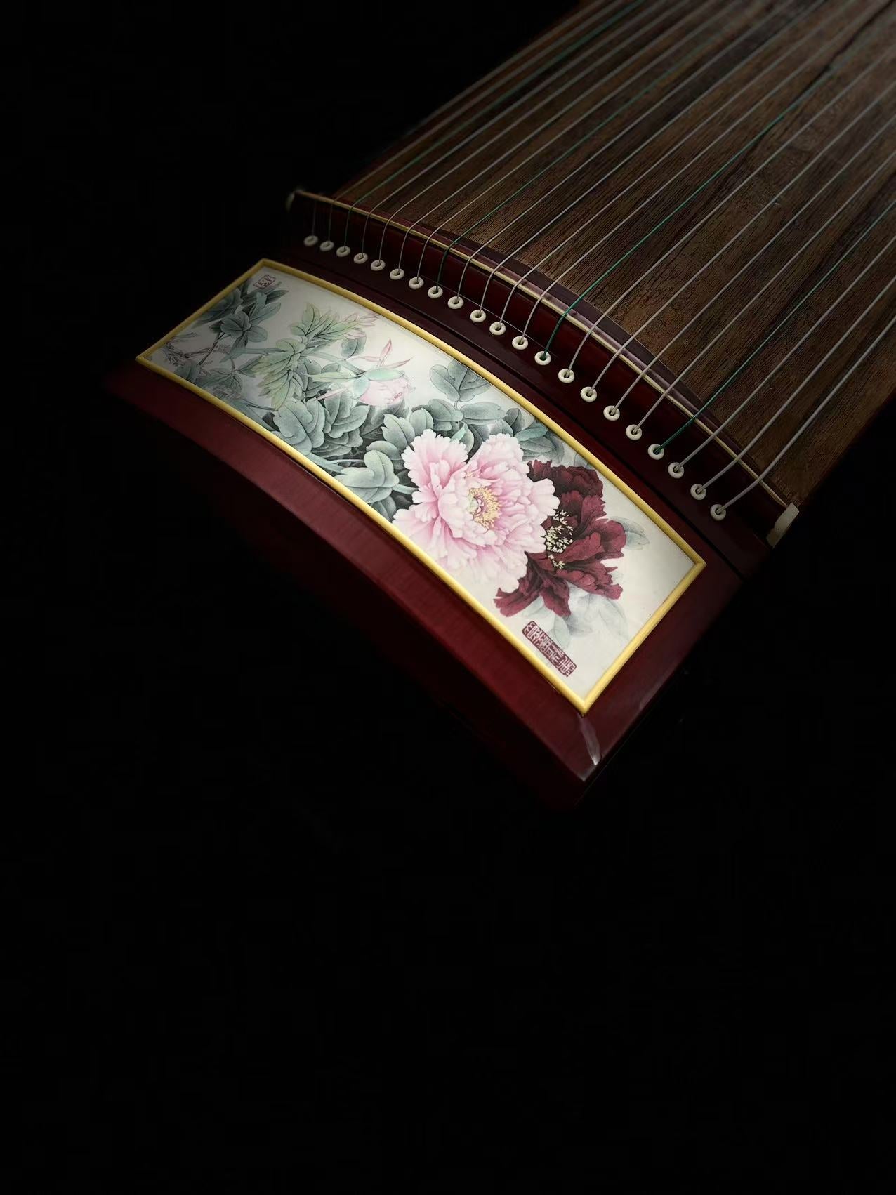 Yayun Guzheng -  Red Peony Rosewood Guzheng
