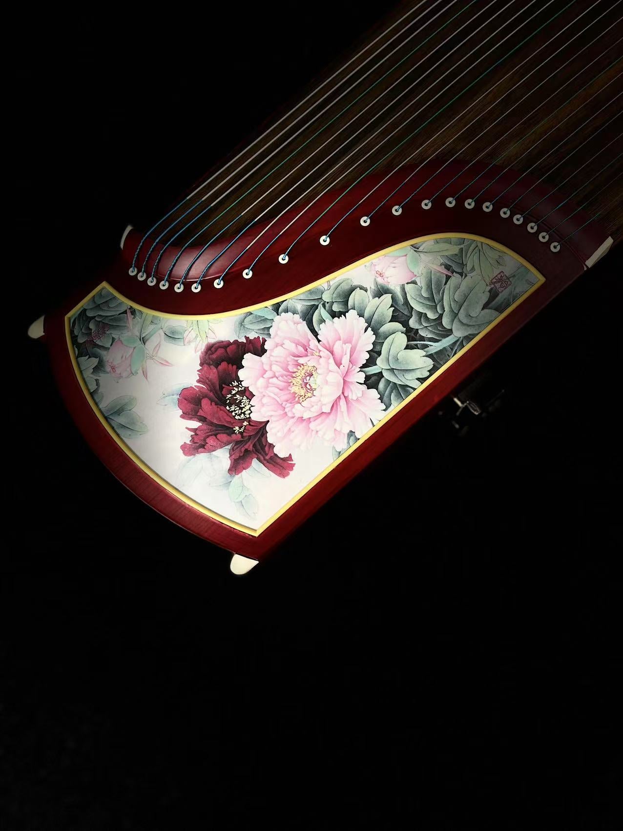 Yayun Guzheng -  Red Peony Rosewood Guzheng