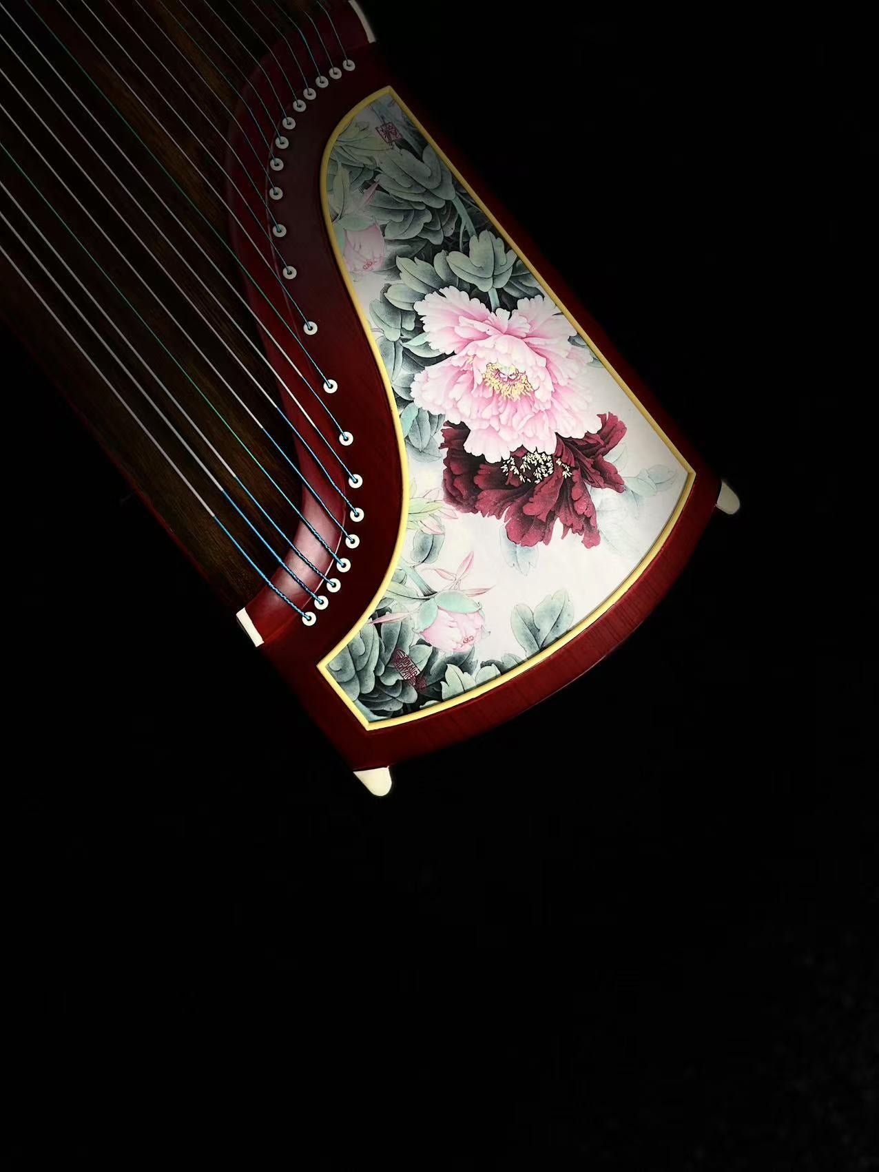Yayun Guzheng -  Red Peony Rosewood Guzheng