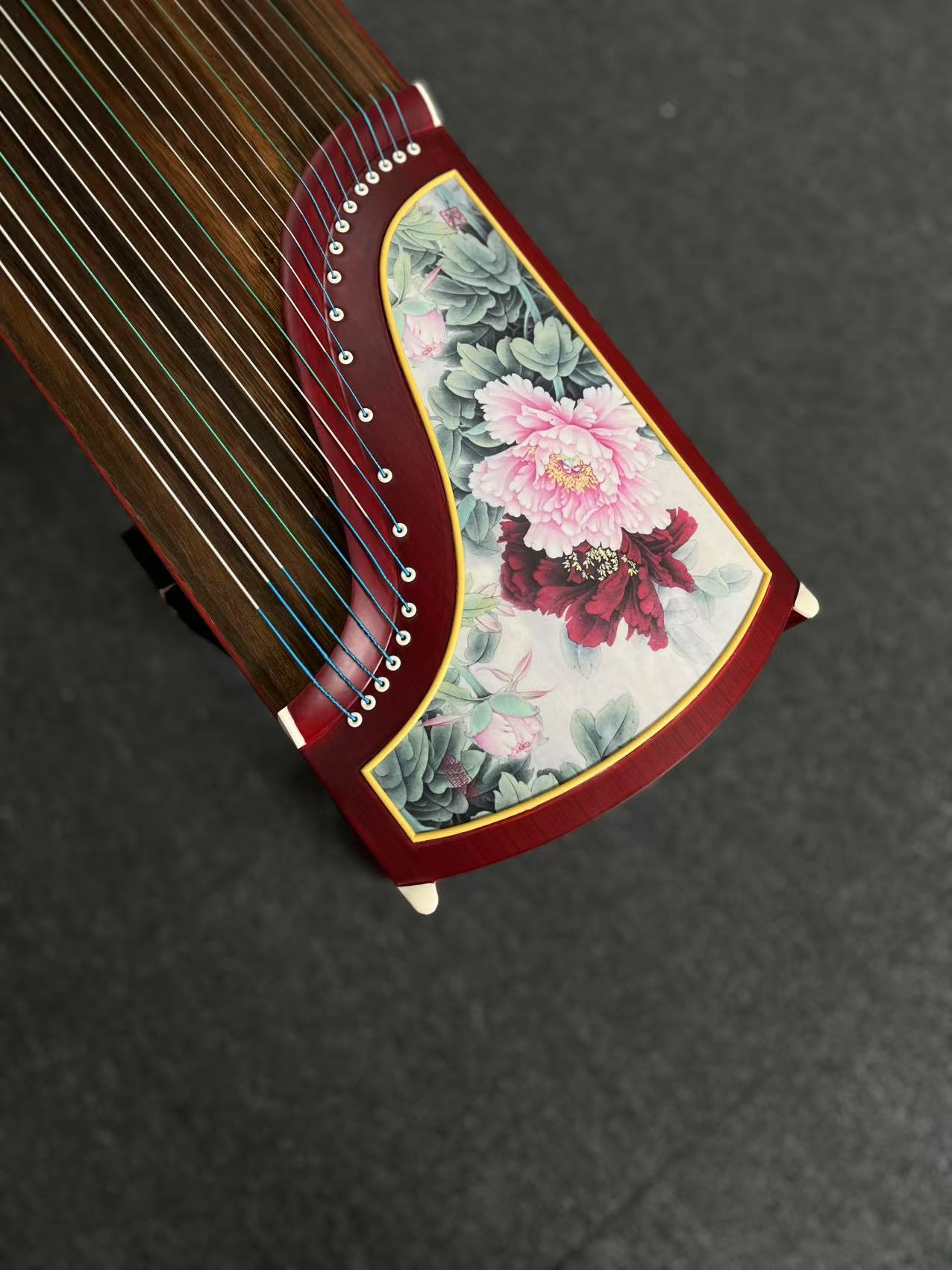 Yayun Guzheng -  Red Peony Rosewood Guzheng