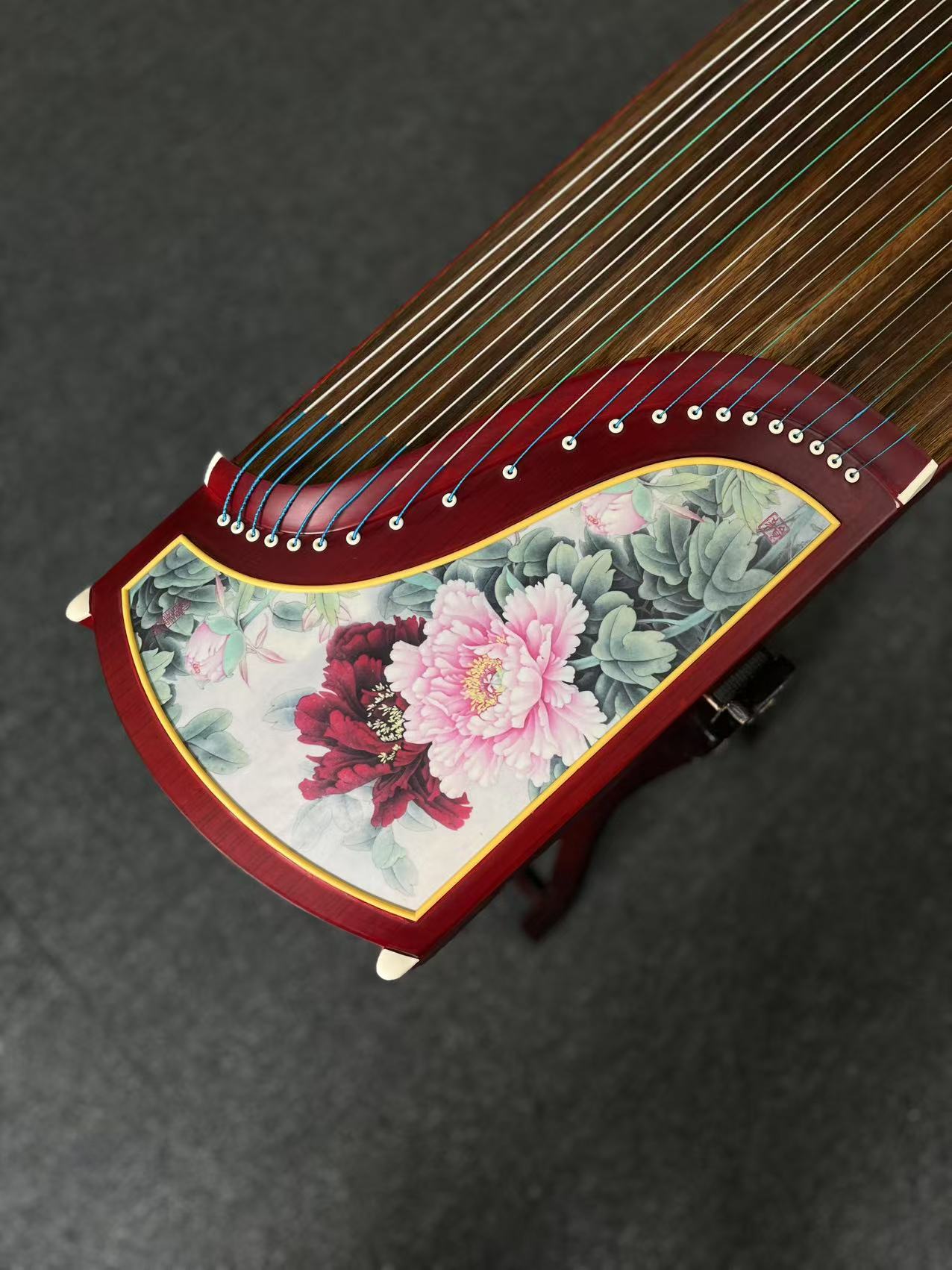 Yayun Guzheng -  Red Peony Rosewood Guzheng