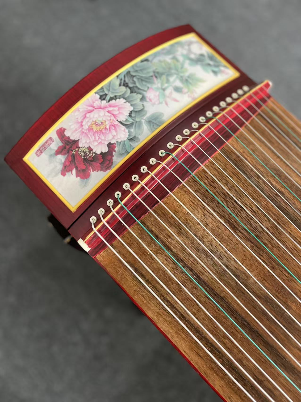 Yayun Guzheng -  Red Peony Rosewood Guzheng