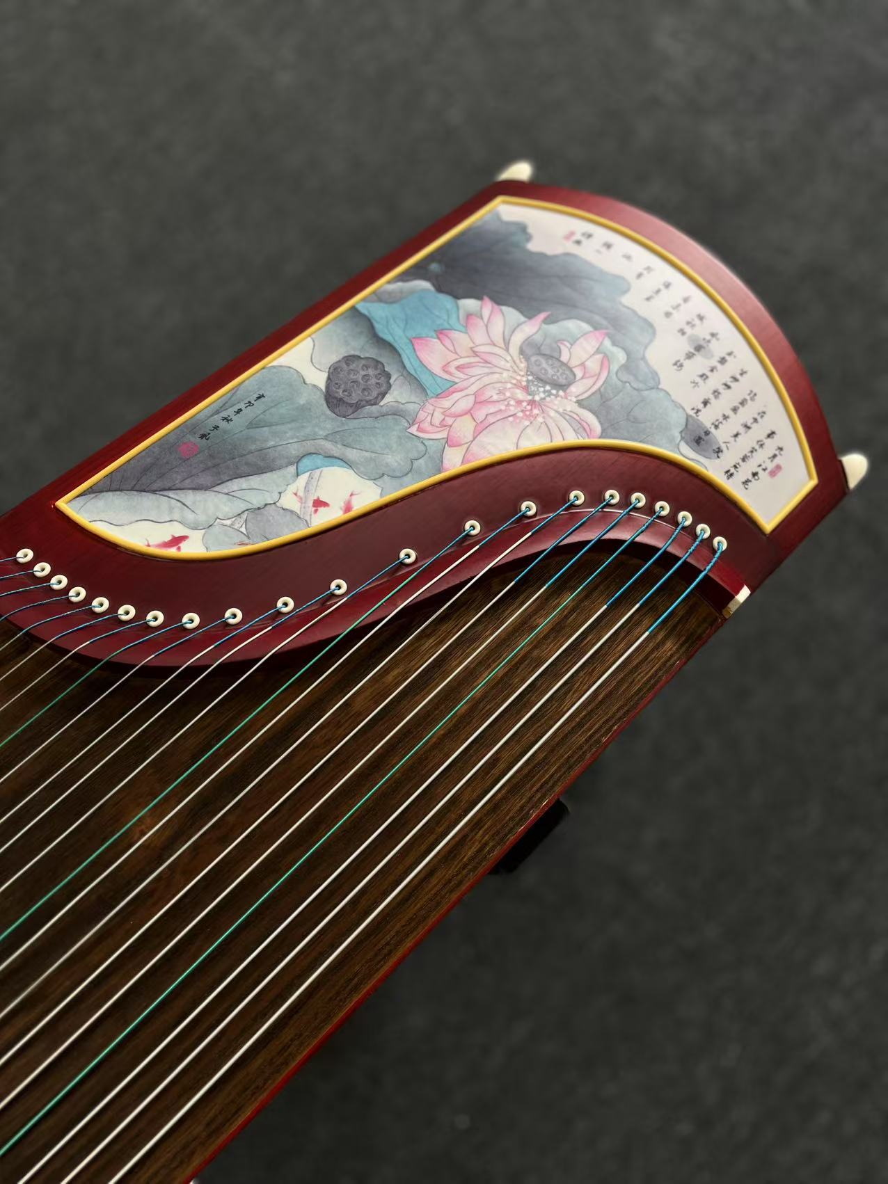 Yayun Guzheng - Red Lotus Rosewood Guzheng