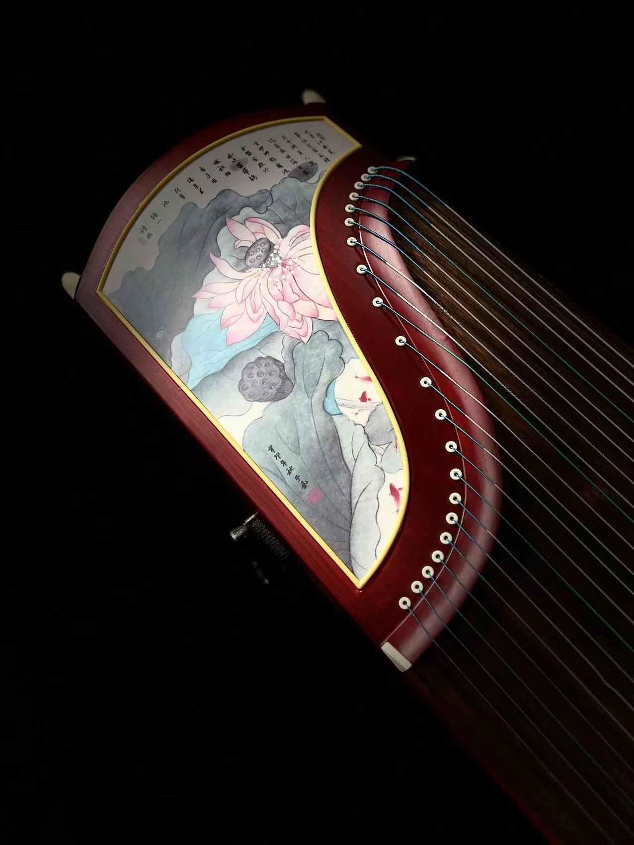 Yayun Guzheng - Red Lotus Rosewood Guzheng