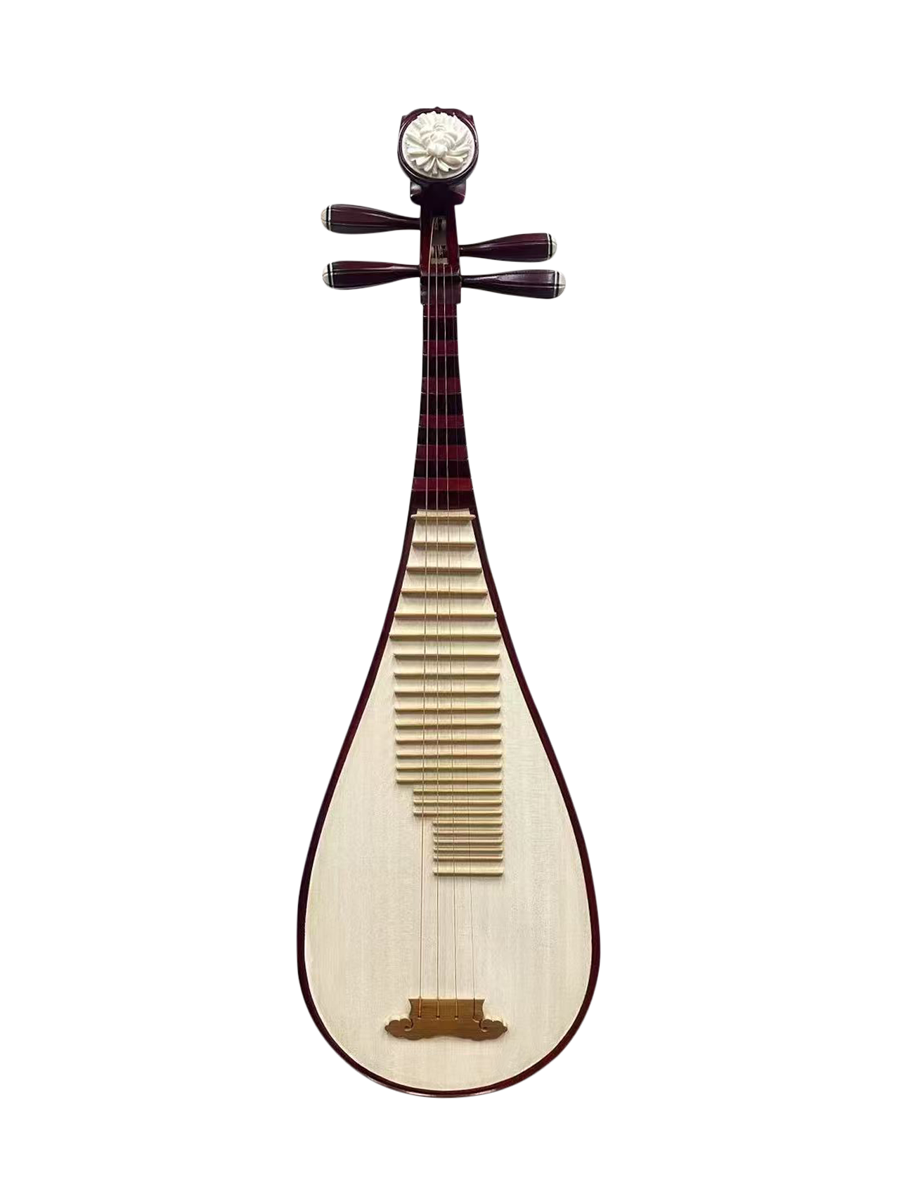 AUCN Pipa - Chinese Toon Wood Pipa with Bone Flowers