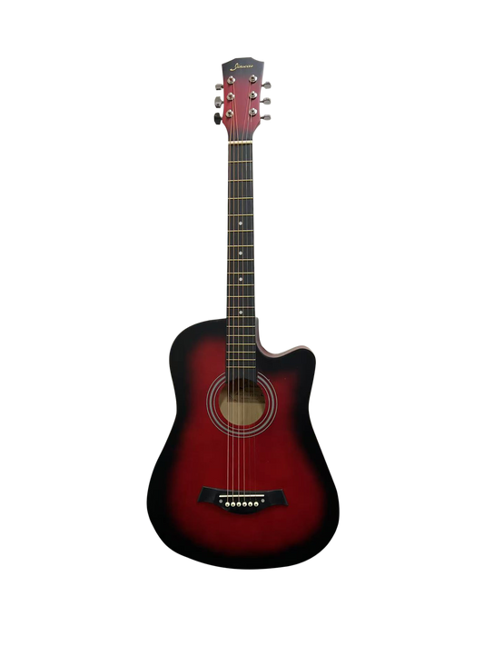 AUCN Guitar - 38-inch Standard Acoustic Guitar Red-Black